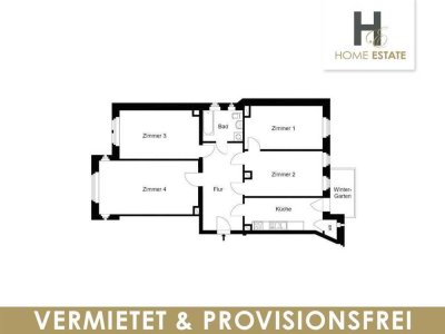 Charaktervolle 4-Zimmer-Wohnung mit Stuck