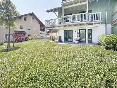 Exklusive und moderne 132 m2 große 4-Zimmer Garten-Wohnung in Rimsting