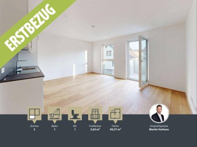 Neubau || Erstbezug - 2 Zimmer-Wohnung mit Balkon || 1.OG || Nähe Aspern - Essling