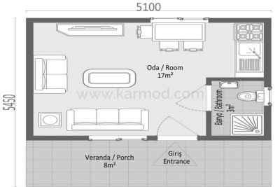 Geschmackvolle, sanierte 1-Raum-Wohnung mit Balkon und EBK in Weimar