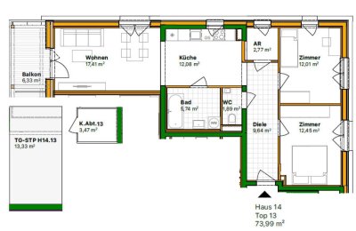 3-Zimmer-Wohnung mit durchdachtem Grundriss und Balkon zum Genießen!