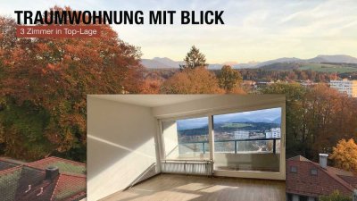 Sonnige 3-Zimmer-Wohnung mit Aussicht in die Berge
