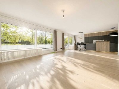 Exklusiv-Penthouse, barrierefrei, umlaufende Südwest-Dachterrasse, grün, uneinsehbar, absolut ruhig