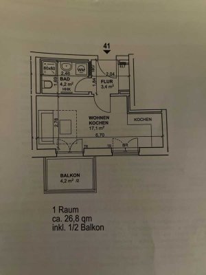 *Nachmieter gesucht*  Neubau 1-Raum-Wohnung