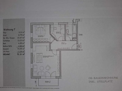 Gepflegte 3-Zimmer-Wohnung mit Balkon in Nittenau am Stadtrand