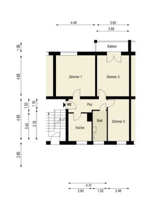 Besichtigung sichern / Sofortbezug / Altbau / hohe Räume / Balkon – Besichtigung unter 0172-3261193