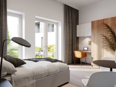 uniQ living // Exklusives Studentenapartment mit Terrasse und Stellplatz