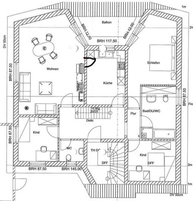6-Raum-DG-Wohnung mit Balkon und Stellplatz in Albershausen