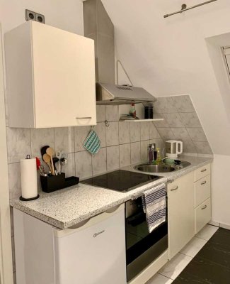 voll möbliertes, helles Apartment, Küche, Bad, Wohn- und Schlafraum, Balkon, befristet bis 28.2.2026