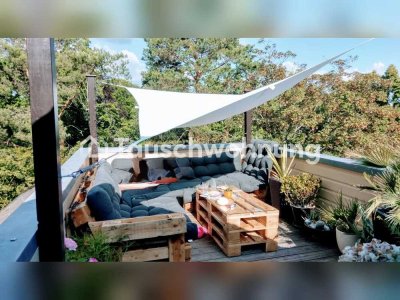 Tauschwohnung: Tauschen 2 Raumwohnung mit großer Dachterrasse
