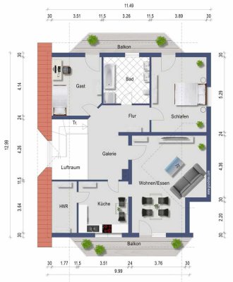 Helle 3,5 Zimmer Wohnung mit Abstellraum Untergrombach ca 117m² Balkon Kamin
