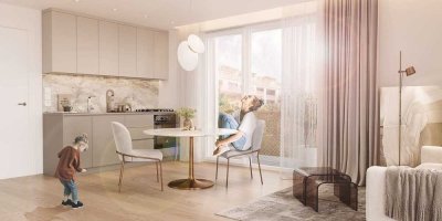 Smartes Wohnen mit Home-Office: stilvolle  3 Zimmer mit zwei Bädern