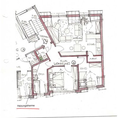 Helle 3-Zimmer Dachgeschosswohnung in Münster-Sarmsheim