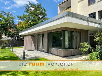 Exkl. 2-Zi,-EG-Wohnung auf 2 Ebenen, ca. 97 qm Wfl., 2 Top-Bäder, offene Küche, Garten, 2 Stellpl.
