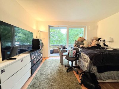 Uninah - modernes 1 Zimmer-Apartment mit großem Balkon und Einbauküche