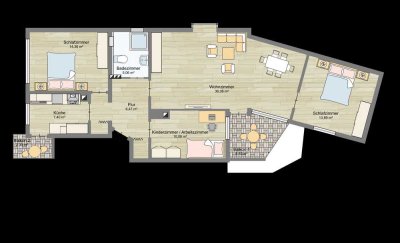 Erstbezug nach Sanierung und Einbauküche: Geschmackvolle 4-Raum-Wohnung mit geh. Innenausstattung