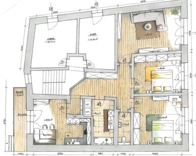 Neu sanierte 6-Zimmer-Wohnung mit Balkon und Einbauküche in Neukirchen am Walde
