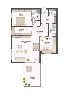 WÜ/Gerbrunn : lukrative Steuervorteile/Erstbezug nach Sanierung/Terrassenwhg.mit 2xTG/im Grünen