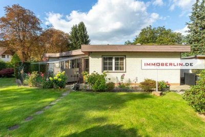 IMMOBERLIN.DE - Kapitalanlage! Familienfreundlicher Bungalow mit Sonnengarten & Wohnrecht