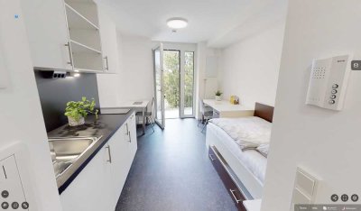 Modernes möbliertes Studentenapartment mit Terrasse – RiverLiving Passau – Uni nah
