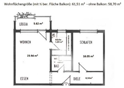 Helle 2-Zimmer Wohnung mit Balkon im 2. OG in Karlsruhe-Neureut