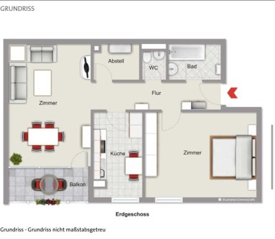 Geschmackvolle 2,5-Zimmer-Hochparterre-Wohnung mit Einbauküche in Stuttgart