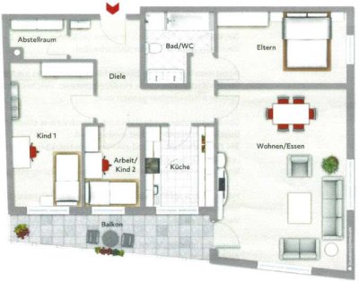 Helle und großzügige Wohnung in Memmelsdorf - Provisionsfrei