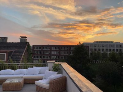 Stilvolle 2-Zimmerwohnung mit großer Dachterrasse im Frankenbergerviertel