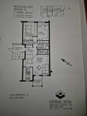 Schöne 3-Zimmer Wohnung in Breisach