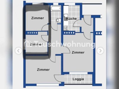 Tauschwohnung: 3-Zimmer-Wohnung in Hamburg-Mitte, 60 m²