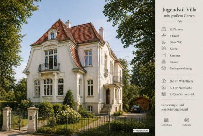 DISKRETVERMARKTUNG EINER EXKLUSIVE JUGENDSTIEL-VILLA
IN BEGEHRTER LAGE VON BERLIN-ZEHLENDORF