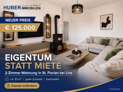 NEUER PREIS: € 125.000 – EIGENTUM STATT MIETE IN ST. FLORIAN