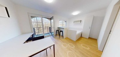 Großes möbliertes Apartment für zwei Personen mit ALL-IN-Miete und Balkon in Berlin-Pankow