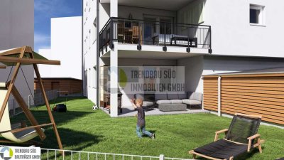 Erstbezug - Erdgeschosswohnung mit großem, eigenem Gartenanteil im Herzen der Stadt