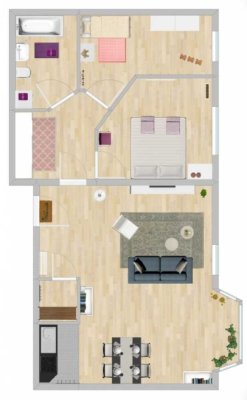Charmante 3-Zimmer-Stadtwohnung mit Naturblick & Morgensonne – ideal geschnitten!