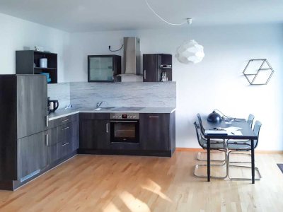 Stufenlose, schicke Loftwohnung mit Terrasse in zentraler Wohnanlage von Badenweiler