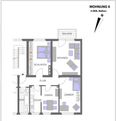 Helle 4-Zimmer-Wohnung mit Balkon in Mannheim-Neuostheim