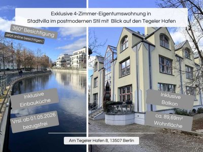 *Exklusive 4-Zimmer-Eigentumswohnung in Stadtvilla im postmodernen Stil mit Wasserblick*
