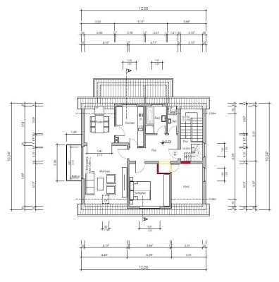 Modernisierte 3-Raum-DG-Wohnung mit Balkon in Gütersloh-Pavenstädt