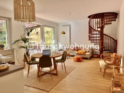 Tauschwohnung: Maisonette Wohnung mit Sonnenterrasse im Herzen Bockenheims