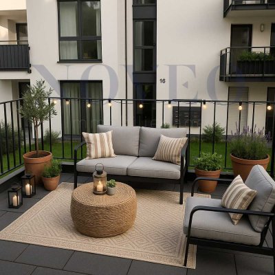 90 QM DREIZIMMERWOHNUNG MIT INNENHOF-BALKON - KIESSTRASSE DARMSTADT