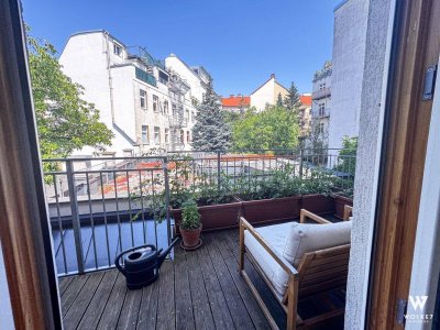 1,5-Zimmer Altbautraum mit großzügigem Balkon | Nähe U3 Johnstraße