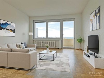 Behagliche 3 Zimmer-Wohnung mit Süd-Balkon und Einzelgarage in zentraler Lage in Dachau