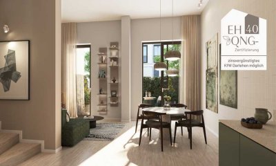 LIV in Stuttgart-West: Maisonette-Neubauwohnung mit 4 Zimmern, 2 Bädern, Balkon, Terrasse und Garten
