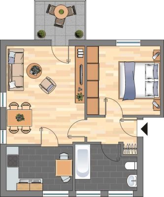 Gemütliche Erdgeschosswohnung in Bergkamen