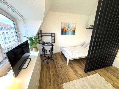 Voll möblierte 1-Zimmer-Wohnung in Dresden mit Einbauküche | Erstbezug nach Renovierung