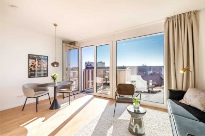 Stylisch-luxuriös möblierte 1-Zimmer-Wohnung mit Balkon