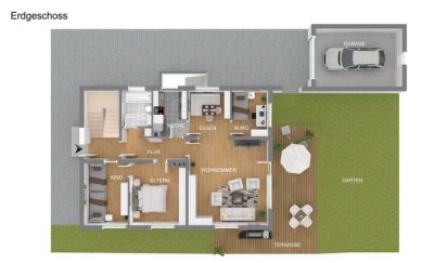 Großzügige kernsanierte Wohnung mit Gartenanteil & Stellplätzen – 4-Zimmer, ca. 90–93 m²