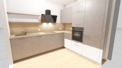 Erstbezug mit Balkon und Einbauküche: Exklusive 2-Zimmer-EG-Wohnung mit geh. Innenausstattung