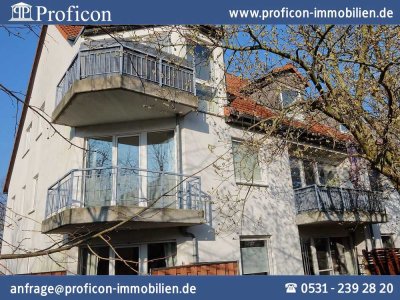 Lage, Lage, Lage:  4-Zi-DG-Wohnung m. Balkon, Kfz-Stellplatz u. Gäste-WC in BS-Broitzem zu kaufen!